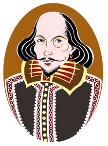William Shakespeare, İngiliz şair ve oyun yazarı 26 Nisan 1564 - 23 Nisan 1616 arasında vaftiz edildi. by Neale Osborne